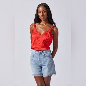 ASTR Plisse V-Neck Top - NWT